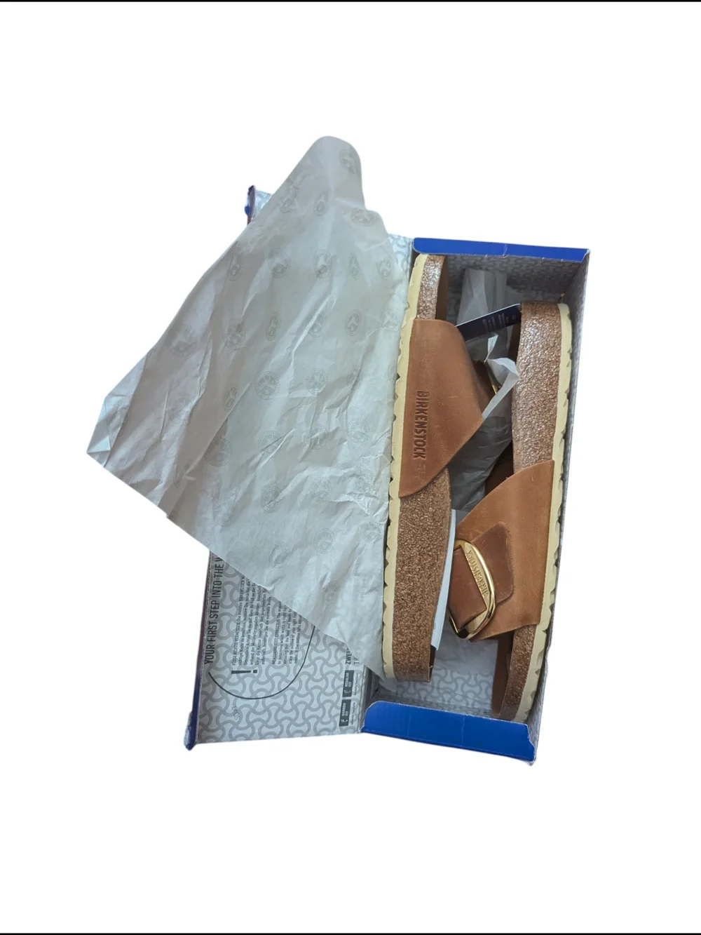 Birkenstock Madrid Single Strap Sandals in Brown with Gold Buckle 41EU - Picture 4 of 5